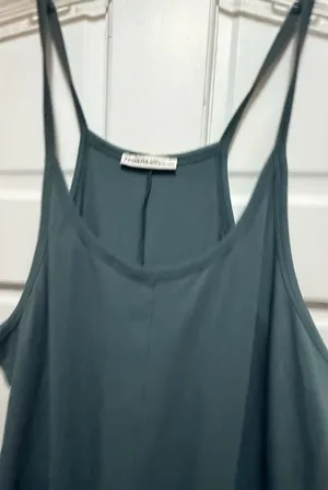 Zenana Women's Spaghetti Strap Pocketed Cotton Jumpsuit ash jade L/xl thumbnail 3
