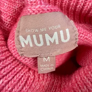 Show Me Your Mumu Chester Sweater Dress Womens Medium Pink Turtleneck‎ Flirty thumbnail 5