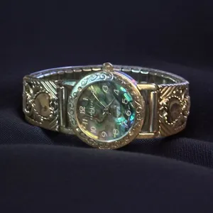 Vintage LA Express abalone shell watch Silver thumbnail 1