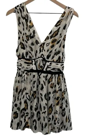 Victoria’s Secret Leopard Print Sleeveless Baby Doll Flowy mini dress Y2K size 0 thumbnail 1