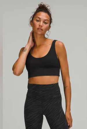 Lululemon Align Reversible Sports Bra Black Le Tigre Camo Deep Coal Multi Size 6 thumbnail 1