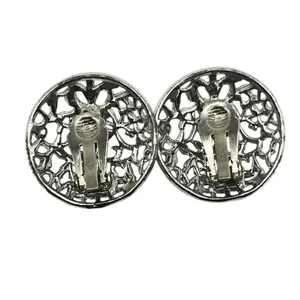 Sarah Coventry‎ Silver Filigree Clip On Earrings Round Signed Vintage Costume thumbnail 4