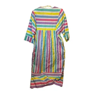 Styled by Saybury Women’s Rainbow Stripe Maxi Dress Pockets Boho Size XL Vintage thumbnail 12