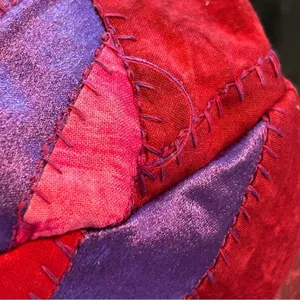 Homemade Quilted Patchwork Bohemian Festival Bucket Hat Size Small thumbnail 12