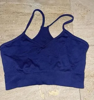 Prozis Fitness Workout Athletic Racer Back Sports Bra‎ Blue Size M Medium thumbnail 1
