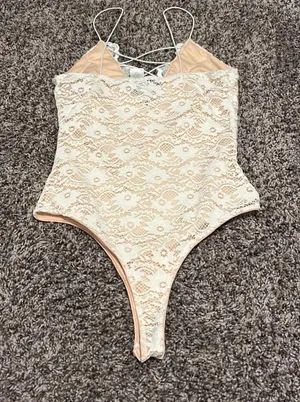 Windsor White Lace Bodysuit thumbnail 3