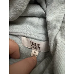 True Craft Women's Gray Solid Fleece Cotton Blend Pullover Hoodie Long Sleeve M thumbnail 4