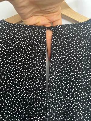 Luxxel Black and White Polka Dot Long-Sleeve Fit-and-Flare Romper thumbnail 5