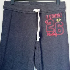NHL Chicago Blackhawks Gray Flare Leg Sweatpants - Size: Medium thumbnail 4