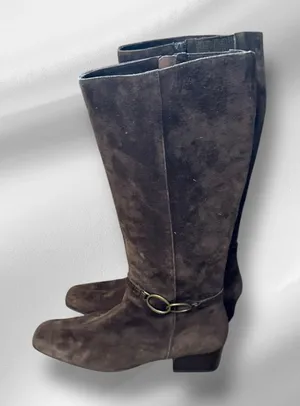 VanEli Brown Suede Tall Boots‎ Size 7.5 thumbnail 1