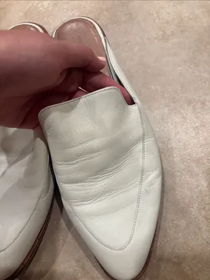 Madewell Cream Off White Leather Frances Loafer Mule thumbnail 2