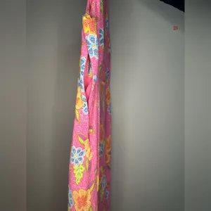Vintage‎ Coquette Y2K Sigrid Olsen Sport Pink Floral Sleeveless Midi Dress Fairy thumbnail 9