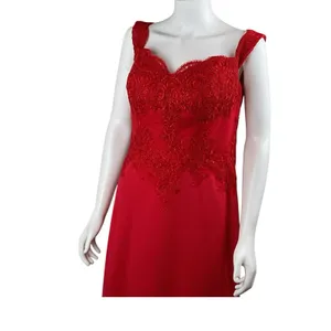 May Queen Couture Sleeveless Lace Detailing High Slit‎ Prom Evening Dress 12 thumbnail 2