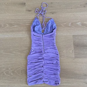 White Fox Mini Dress Halter Neck Ruched Size XS in Purple thumbnail 4