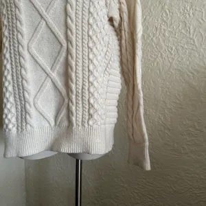Aelfric Eden Ivory Cable Knit Sweater Large thumbnail 3