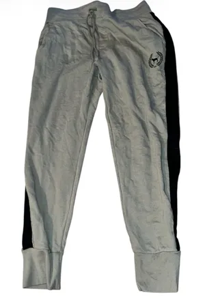 PINK Victoria's Secret Green Joggers with Black Side Panels thumbnail 1