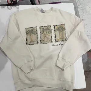 Fruit of the Loom Vintage Florida Keys cozy soft sweatshirt oversized large cream crew neck thumbnail 1