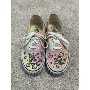 VANS Custom San Rio Kuromi My Melody Rainbow Tie Dye Low Top Skate Shoes Size 7 thumbnail 3