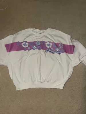Playboy PacSun hibiscus crewneck thumbnail 2