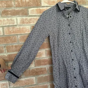 Brooks Brothers Floral Striped Button Up Shirt Dress Tie Waist Sz 8 thumbnail 6