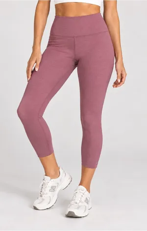 Beyond Yoga Spacedye High Waisted Leggings Smooth Mauve Heather M 22” Inseam thumbnail 1