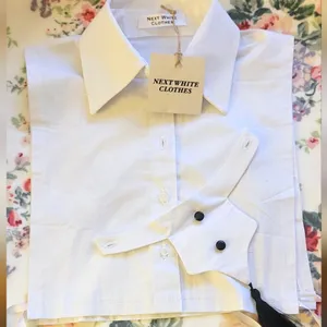 Etsy NWTS New White Clothes tassel removable collar shirt. thumbnail 3
