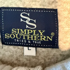 Simply Southern Large Heather Grey Full Zip Sweater Vest Mock Neck Pockets thumbnail 3