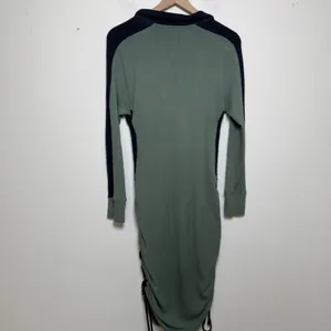 Anthropologie Daily Practice Women Dress L‎ Green Ribbed Ruched Polo Colorblock thumbnail 13