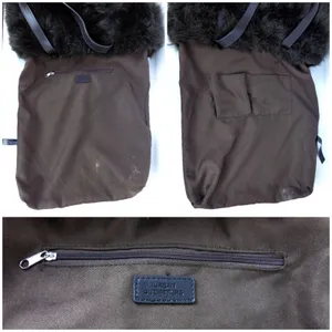 Urban Outfitters Brown Faux Fur Tote Bag Y2K Shoulder Purse Large Fuzzy Grunge thumbnail 9