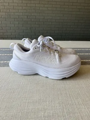 Hoka Bondi 8 Triple White Running Shoes Women’s Size 8 thumbnail 2
