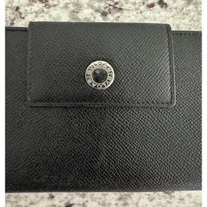 BVLGARI black‎ leather shw long wallet thumbnail 2