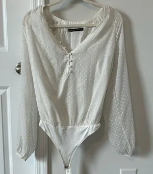 White Blouse Bodysuit — Abercrombie and Fitch thumbnail 1