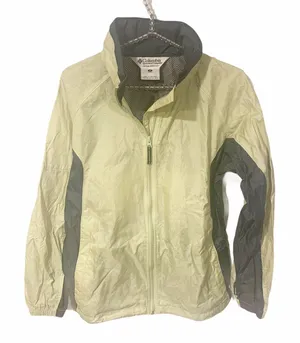 Columbia Medium Green Lightweight Full Zip Windbreaker Nylon‎ Jacket thumbnail 1