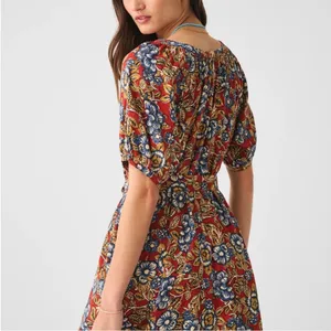 Faherty Women's Carmel Linen Dress in Red Desert Bloom Floral NWT Size XL thumbnail 5
