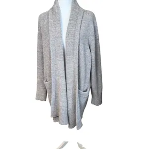 Barefoot Dreams Cozy Chic‎ Cali Cardi Longline Knit Cardigan Lounge Small Gray thumbnail 3