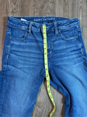 American Eagle Outfitters Women's Mid-Rise Straight Blue Jeans thumbnail 7