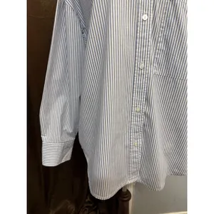 Abercrombie & Fitch Womens Oversized Shirt M Striped Button Down Blue White thumbnail 10