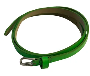 Coldwater Creek Womens XLG Skinny‎ Neon Green Belt Silver Buckle thumbnail 1