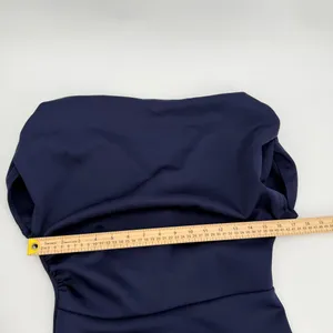 Formal Dress Womens M Navy Blue Boatneck V-back Mermaid Long Maxi Elegant Gown thumbnail 9