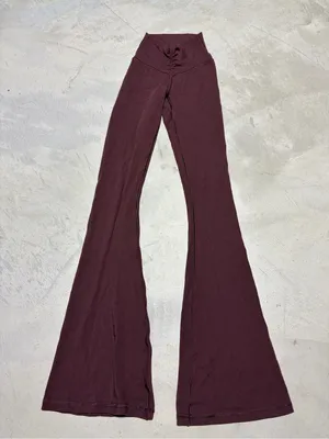 Aerie offline real me flare High-Waist Yoga Pants leggings Burgundy XXS thumbnail 1