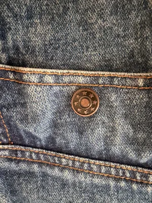 Vintage Cropped Denim Jacket Blue thumbnail 7