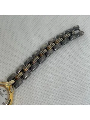 Vintage Anne Klein ll women watch 19mm two tone Roman indices 6” running thumbnail 4
