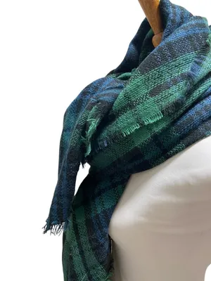 ModCloth Tartan Plaid Blanket Scarf Green One Size Preppy Coastal Academia Fall thumbnail 7