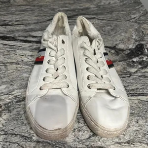 Tommy Hilfiger White Sneakers with Red and Blue Stripes thumbnail 4