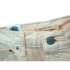 Levis Premium High Loose Taper Jeans Peach Apricot Free People Barrel Relaxed 31 thumbnail 3