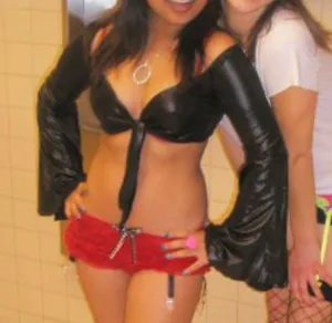 Leg Avenue Sexy Pleather Bell Sleeved Crop Top thumbnail 1