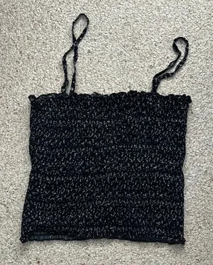 Brandy Melville Black Smocked Camisole thumbnail 1