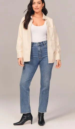 Abercrombie Curve Love Ultra High Rise Ankle Straight Jean thumbnail 2