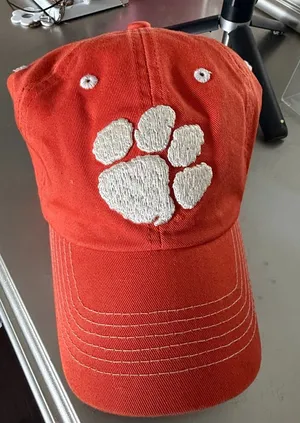 Clemson Tigers Embroidered Paw Graphic Baseball Cap - Orange unisex thumbnail 1