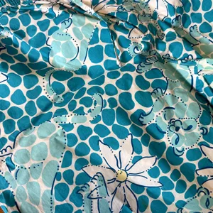 Lilly Pultizer Vintage V2K Blue TIger Floral Jungle Print Pants Size Medium thumbnail 4